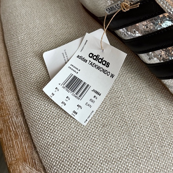 Adidas Taekwondo metallic textured-leather slip-on sneakers - Picture 7 of 12